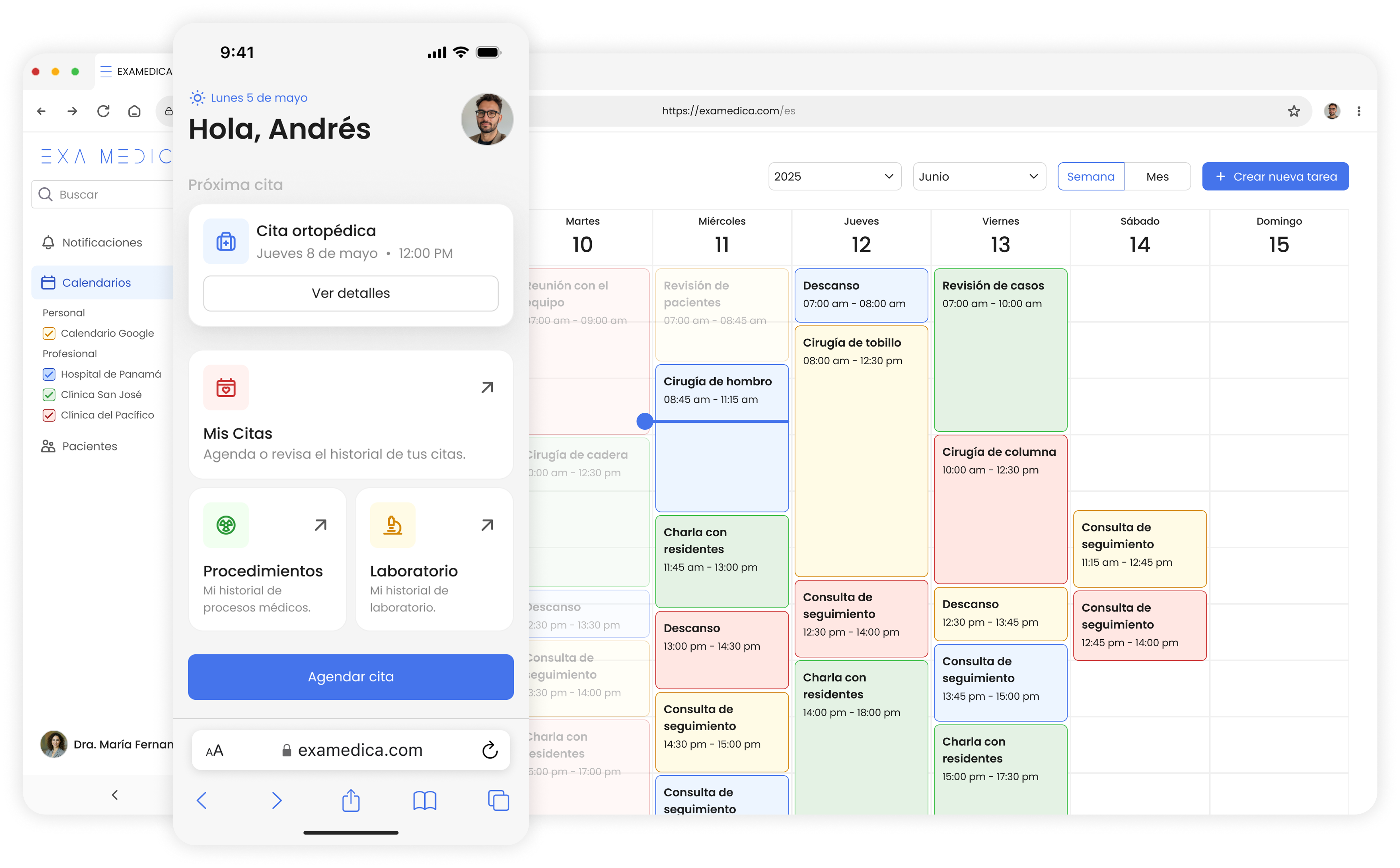Vista previa plataforma médica